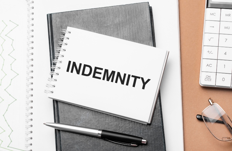 indemnity on notepad